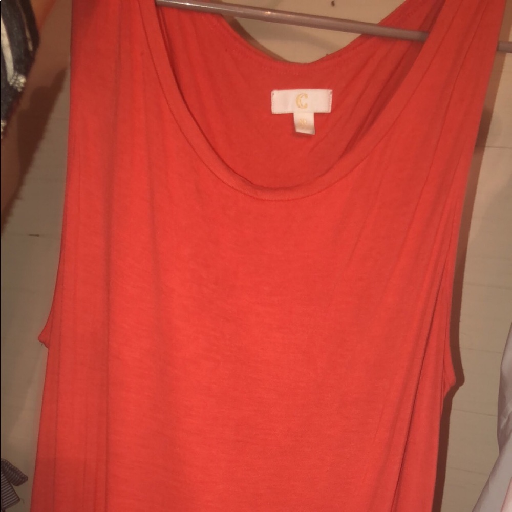Burnt orange sleeveless top